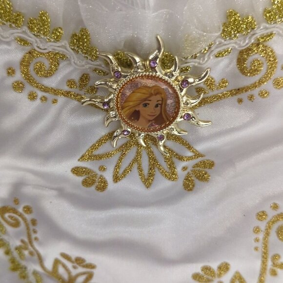Disney Princess Rapunzel Dress - White and Gold NWT Size 8-10 - Picture 2 of 7